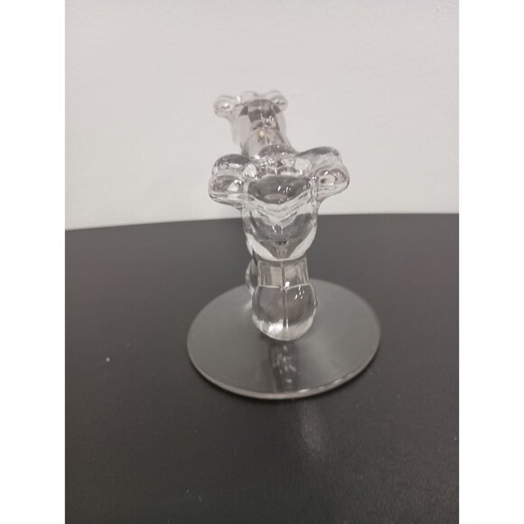 Vintage Duncan Miller Clear Glass Teardrop Two Candle Candlestick Holder MCM - Picture 5 of 9